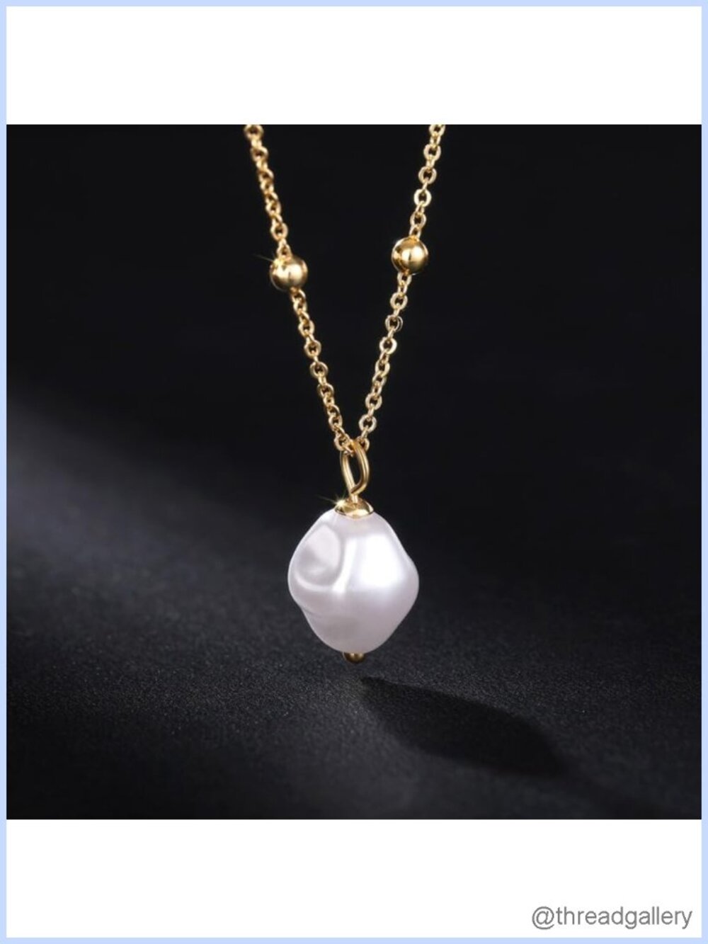 Baroque Style Imitation Pearl Pendant Necklace for Women Party Banquet Jewelry